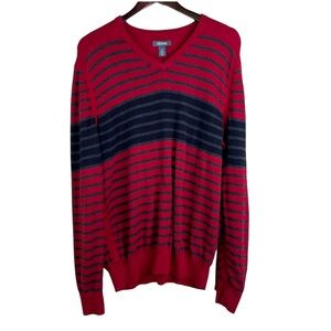 Men’s Kenneth Cole Reaction V neck Sweater, Long Sleeve Pullover, Multic…